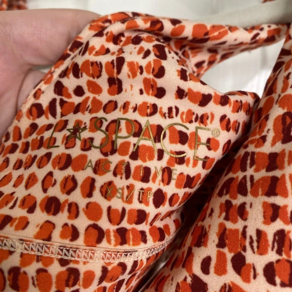 L*SPACE Set Do The Twist Sports Bra Carter Bike Short Wild Bunch Size XS Orange - Picture 7 of 16